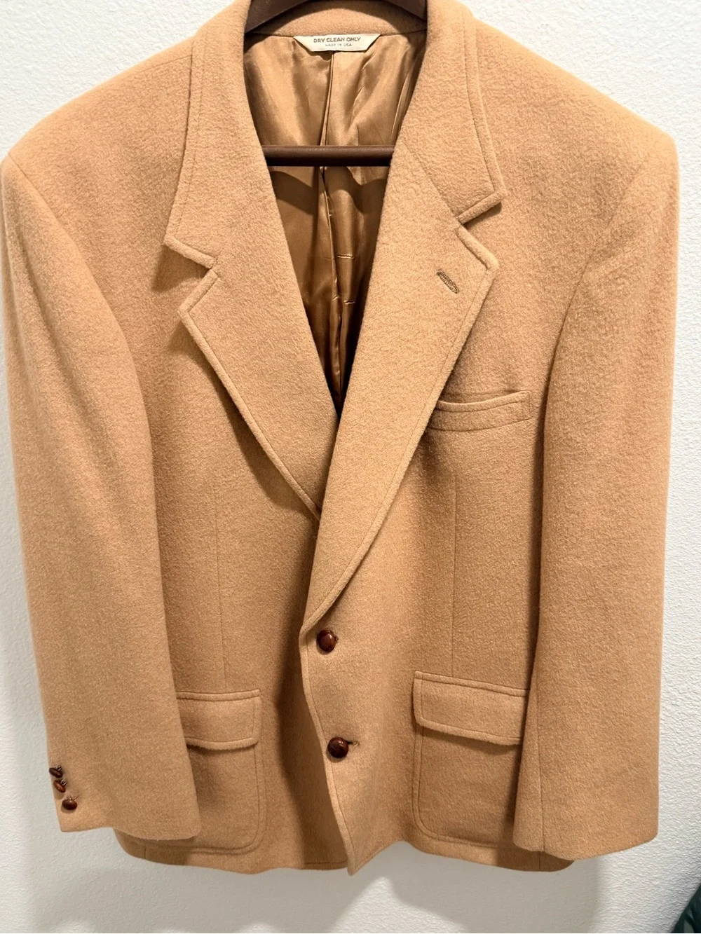 Vintage Camel Wool Barrister Blazer